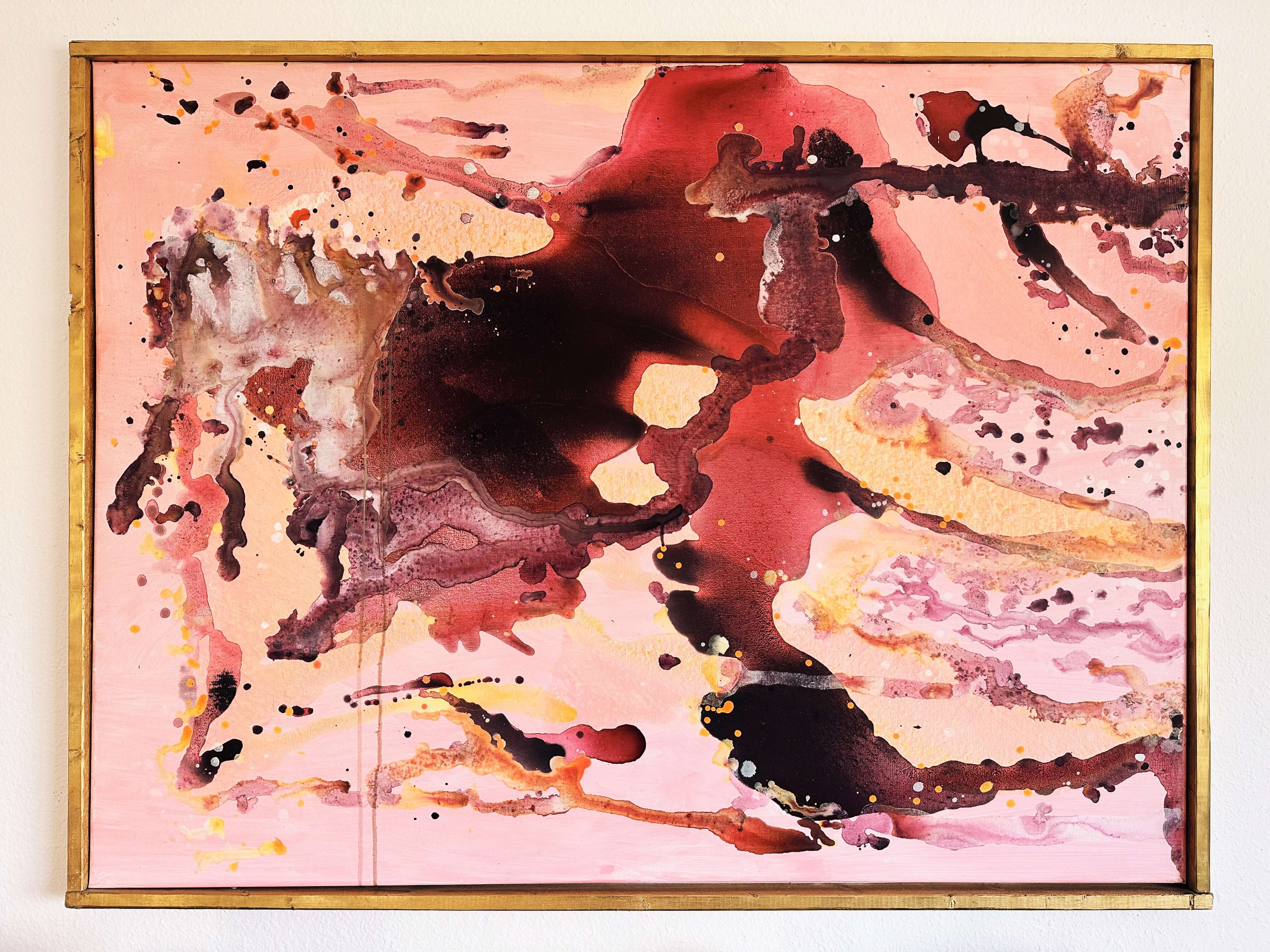 Bloodwind, or Injured, Past Tense — Acrylic and dishsoap on canvas, 48 x 36 in.
