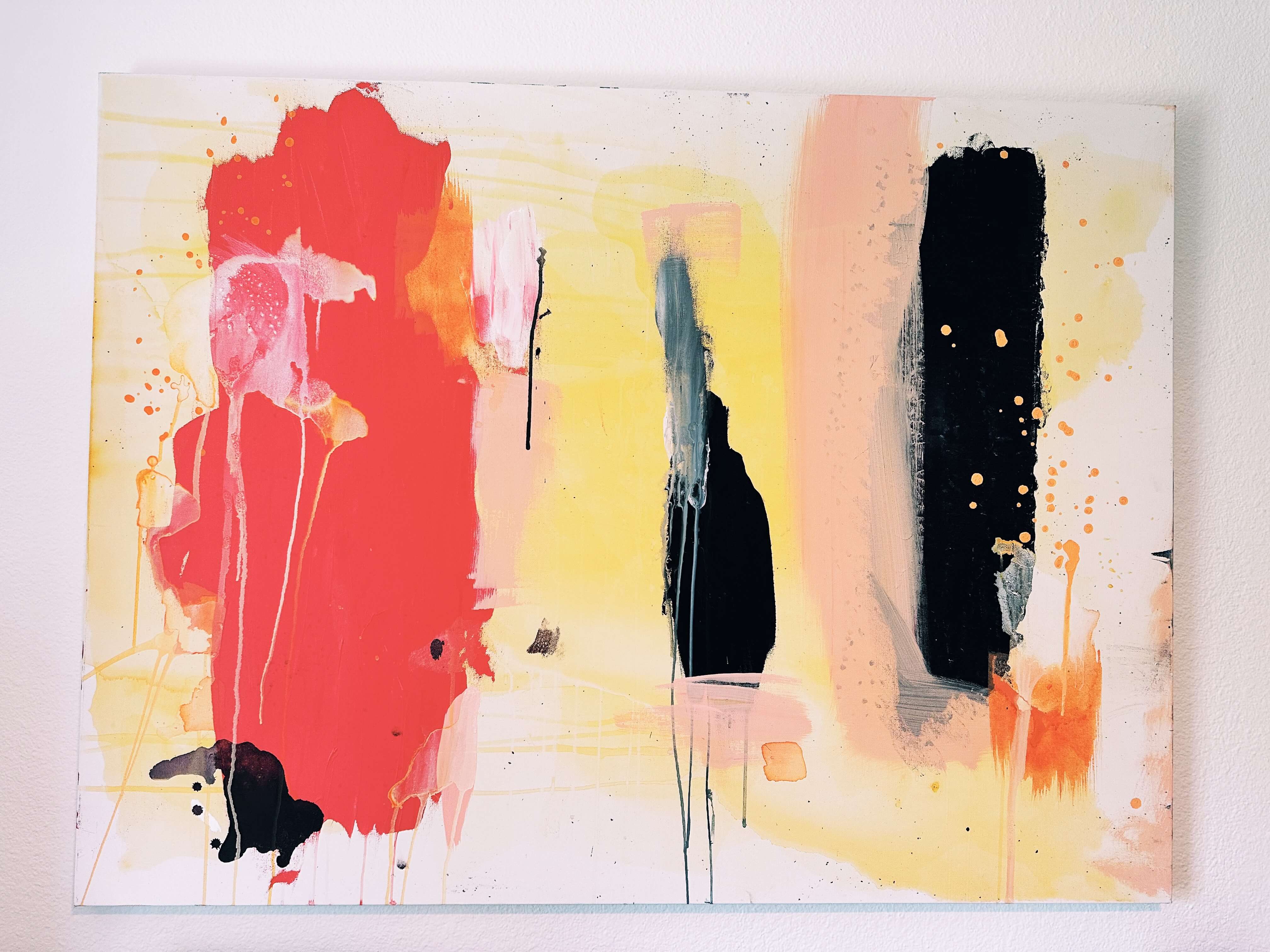 Un — Acrylic and dye on canvas, 48 x 36 in.