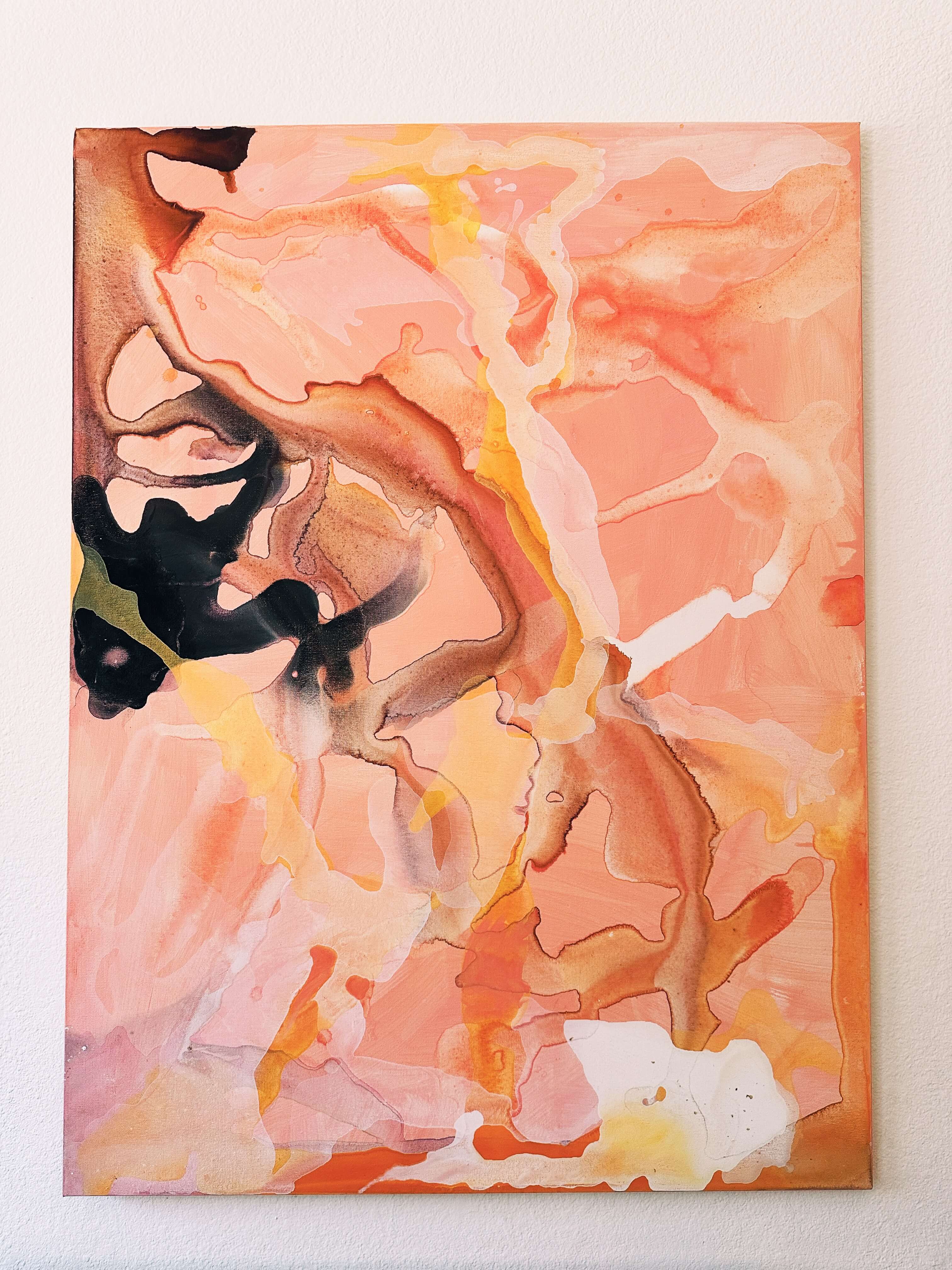 Wolf Run — Acrylic and dishsoap on canvas, 36 x 48 in.