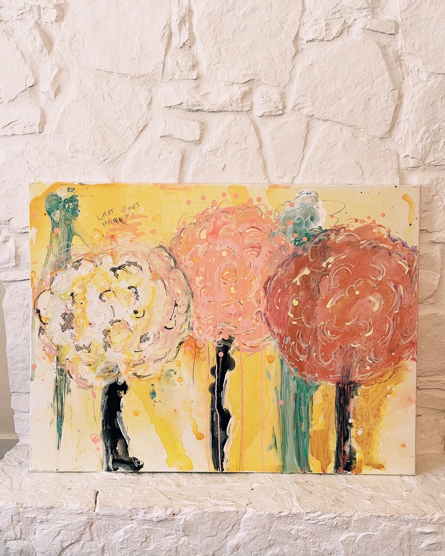 Flowerses — Acrylic on canvas, 48 x 36 in.